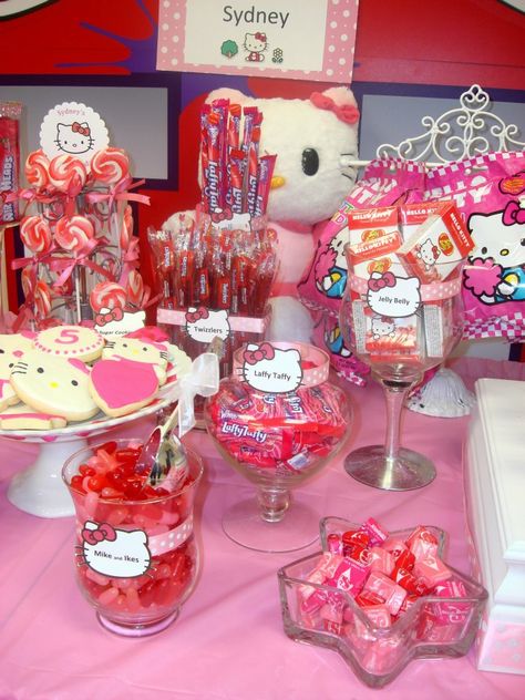 Hello Kitty Candy Table Hello Kitty Birthday Party Candy Table, Hello Kitty Candy Table, Birthday Party Candy Table, Hello Kitty Baby Shower, Hello Kitty Candy, Hello Kitty Birthday Theme, Hello Kitty Theme Party, Diy Hello Kitty, Kitty Theme