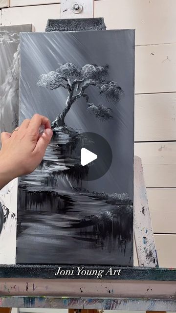 Joni Young Painting Tutorials, Painting Tutorials Acrylic, Acrylic Paint Tutorial, Tree Acrylic Painting, Paint Trees, Young Art, Cool Car Drawings, New Painting, Acrylic Painting Tutorials