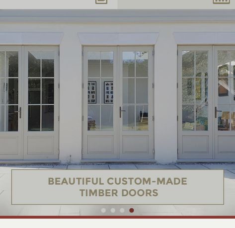 3 French Doors Front Of House, Beach House French Doors, Exterior Double Doors Patio, Extra Large French Doors, External French Doors With Side Panels, Cottage Patio Doors, Timber French Doors, French Sliding Doors Exterior, Exterior French Doors Patio