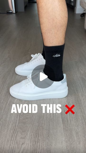 Josh Riquelme on Instagram: "How to choose the right socks with your outfit 🧦 this a loose guideline but a good one to follow in the case you’re unsure of which socks to wear with what. 

At the end of the day, fashion is subjective. Wear whatever makes YOU feel good!

Share this video with a friend if you found it helpful 🤝🏼

#mensfashion #menstyle #socks" Sneaker And Socks Outfits Women, Slouch Socks Outfit Sneakers, 2024 Sock Trend, Tube Socks And Sneakers Outfit, How To Style Long Socks, Quarter Socks Outfit, How To Wear Crew Socks Outfit, How To Wear Crew Socks, How To Wear Socks With Sneakers