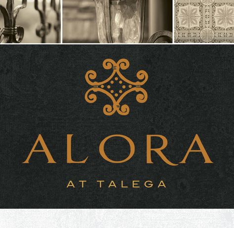 The rich, luxurious vibe of the logo and branding campaign for Alora perfectly complements the design of our client William Lyon Homes' limited edition of new and innovative Talega homes. Alora Name Logo, Luxury Property Branding, Name Logo, How To Show Love, Branding, ? Logo, Design