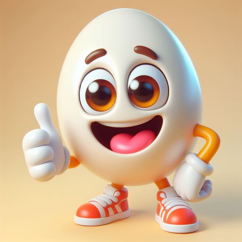 💬1 - 3D cartoon illustration of anthropomorphic egg available for free download - vectorartworld.com Funny Egg Pictures, Karate Picture, Egg Cartoon, Egg Illustration, Winnie The Pooh Gif, Eggs Image, Egg Pictures, Thumbs Up Sign, Funny Eggs