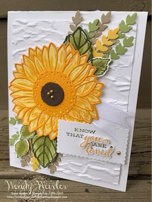 Golden Sunflower, Stampin Up 2020 2021, Stampin Up Karten, Happy Birthday Cards Printable, Sunflower Cards, Daisy Cards, Summer Cards, You Are Loved, Stamping Up Cards