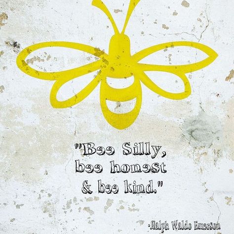 Bee silly bee honest & bee kind! - Ralph Waldo Emerson #beesarecool #urbanbeekeeping #beekeepinglife #backyardbeekeeping #beekeeping #ilovebees #beecrash #bee #beekeeper #quotestoliveby #ralphwaldoemerson Bee Quotes, I Love Bees, Market Sign, Bee Inspired, Bee Crafts, Bee Decor, Bee Art, Honey Bees, Save The Bees