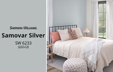 Sleepy Hollow Sherwin Williams, Sherwin Williams Samovar Silver, Samovar Silver Sherwin Williams, Samovar Silver, Pastel Paint Colors, Evergreen Fog, Blue Paint Color, Pewter Green, Beige Paint Colors