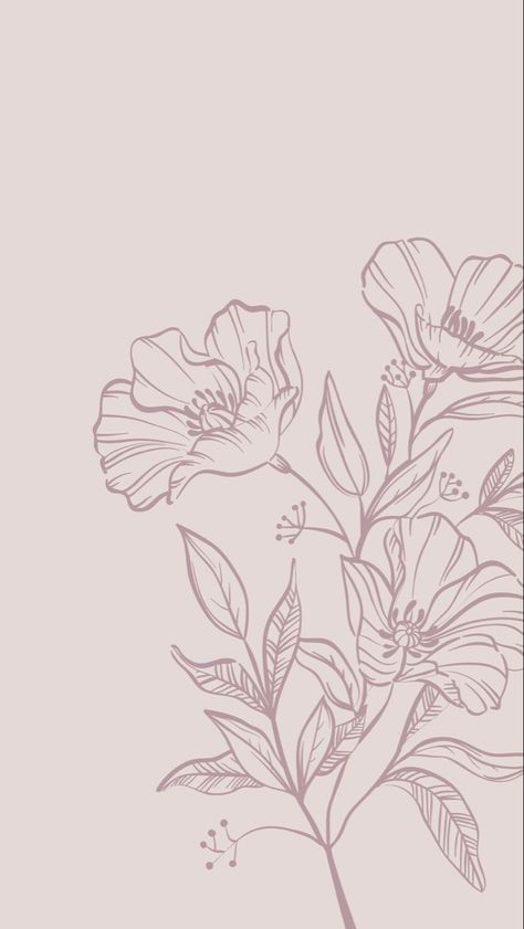 Phone Wallpaper Drawing, Wallpaper Line Art, Sketch Flower, Wallpaper Drawing, Flower Sketch, Wallpapers Ipad, Drawing Wallpaper, Flower Sketches, Iphone Wallpaper Themes