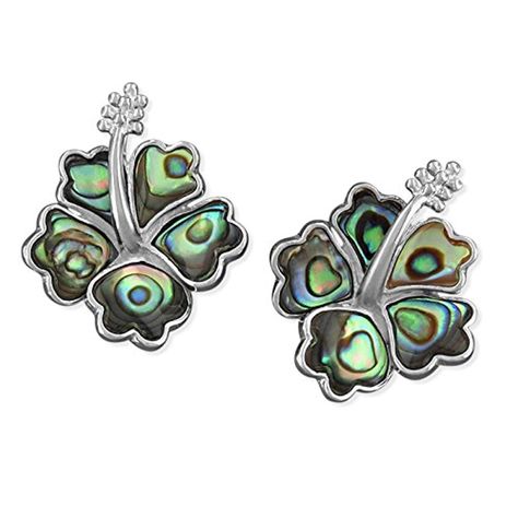 Sterling Silver Abalone Shell Hibiscus Earrings ** Read more at the image link. (This is an affiliate link) #studearrings Hibiscus Earrings, Fashion Earrings Studs, 18k Gold Earrings, Earrings Diamond, Earrings Clip, Stud Jewelry, Black Jewelry, Earrings Stud, Big Earrings