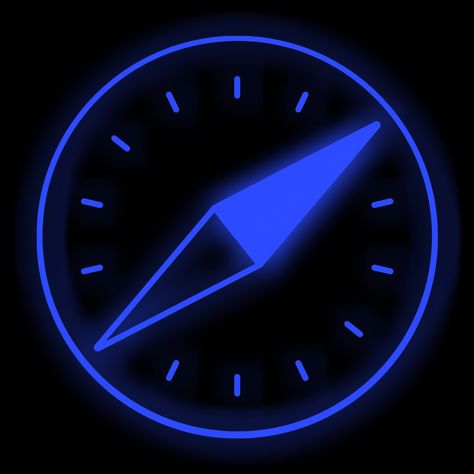 Neon Safari Icon, Neon Blue Phone Icon, Neon Blue Icons For Apps, Neon App Icons Safari, Dark Blue Neon App Icons, Neon Blue Icons, Blue Neon App Icons, Blue Safari Icon, Neon Blue App Icons