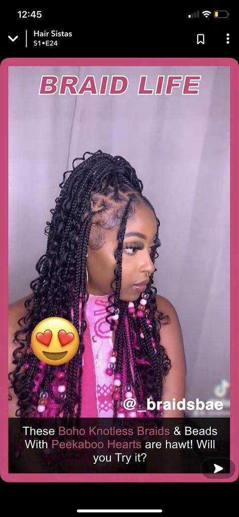 Knotless Styles, Braids With Beads, Boho Braids, Black People, Box Braids, School Ideas, Cute Hairstyles, Middle School, Braids