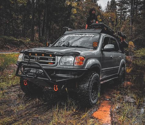 Toyota Sequoia Transformed! A Family's Off-Road Adventure Vehicle Toyota Sequoia Off Road, Adventure Vehicle, Road Adventure, Toyota Sequoia, Off Road Adventure, Off Road, Toyota, Trees, Road