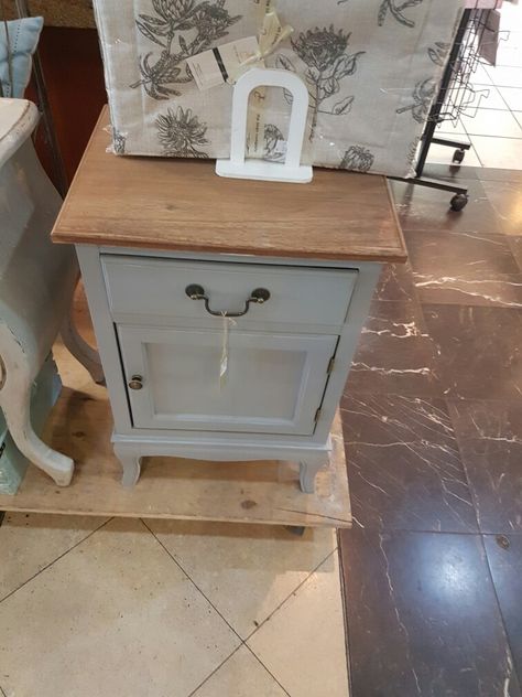 Chalk paint bedside table Bedside Table Restoration, Chalk Paint Bedside Table, Grey Chalk Paint Bed, Grey Chalk Paint Bed Frame, Chalk Paint Bed, Laura Ashley Bedside Table, French Grey Bedside Table, Painted Bedside Tables, Dark Bedside Tables