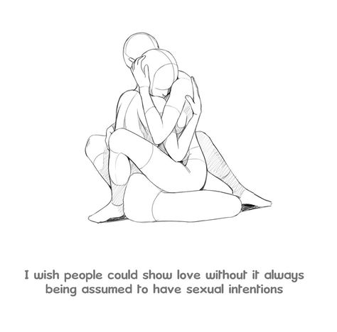 Hug Pose, Drawing Body Poses, Body Reference Drawing, Poses References, Figure Drawing Reference, Body Drawing, A Hug, Art Poses, Anime Poses Reference