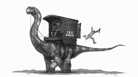 Dinosaurs of the Wild West by Shaun Keenan — Kickstarter Shaun Keenan, Dino Park, Pet Monsters, Dinosaur Drawing, Jurassic World Dinosaurs, Ark Survival Evolved, The Old West, Paleo Art, The Wild West