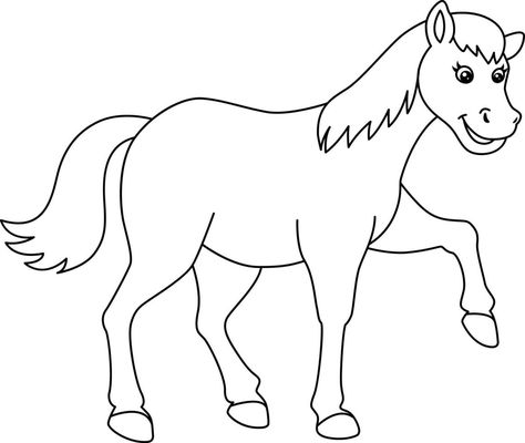 Horse Coloring Page Isolated for Kids Horse Clipart Black And White, Gingerbread Man Activities, Horse Clipart, Horse Cartoon, Toddler Class, Horse Coloring Pages, Clipart Black And White, Class Activities, Horse Coloring