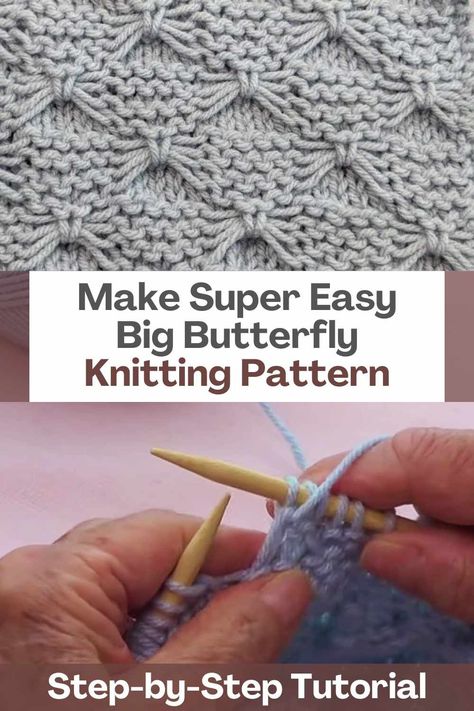 Knitting Butterfly, How To Do Butterfly, Book Cover Pattern, Knit Butterfly, Butterfly Stitch, Butterfly Stitches, Butterfly Books, Big Butterfly, Butterfly Motif