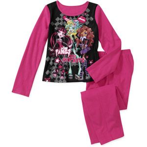 Monster High Girls, New Monster High Dolls, Pants Pjs, Monster High Clothes, Girls Flannel, Pink Pajamas, Pink Long Sleeve Shirt, Kid Clothes, Pajamas Comfy