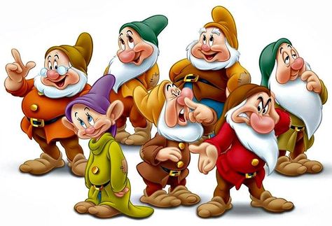 *SEVEN DWARF's ~ Snow White and the Seven Dwarf's, 1937 Snow White Characters, Snow White 7 Dwarfs, Snow White Dwarfs, Hulk Character, Sette Nani, Circus Characters, Snow White Seven Dwarfs, Image Princesse Disney, Disney Paintings