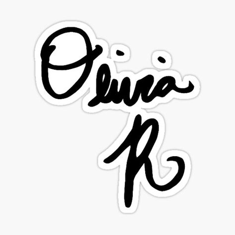 Olivia Rodrigo Signature, S Signature, Olivia Rodrigo, Signature Design, Cute Stickers, Top Artists, Sticker Design, Sell Your Art, Vinyl Sticker