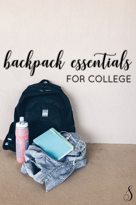 College Backpack Essentials, Essentials For College, College Necessities, Back To University, College Supplies, College Life Hacks, Backpack Essentials, College School Supplies, Packing Hacks