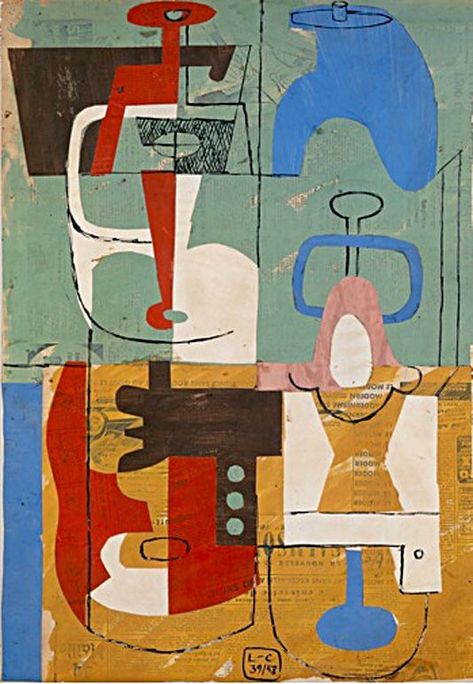 Graphic Still Life, Le Corbusier Painting, Le Corbusier Art, Bilateral Symmetry, Corbusier Architecture, Le Corbusier Architecture, Parisian Art, Istoria Artei, Paper Architecture