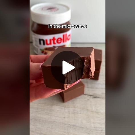 2 Ingredient Fudge, Nutella Fudge, Microwave Fudge, 2 Ingredient, Fudge Recipes, 2 Ingredients, Fudge, Sweet Recipes, Nutella