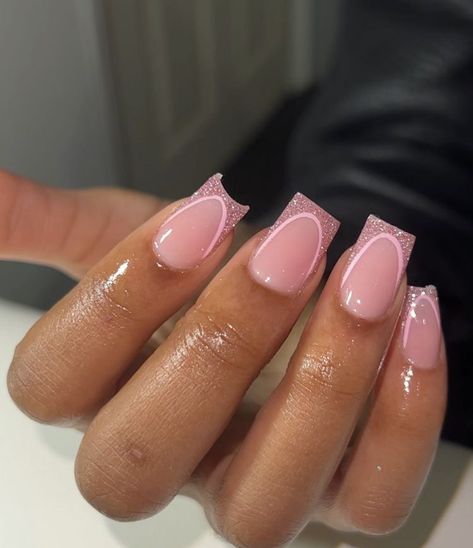 Overlay Nails, Fancy Nails Designs, Colored Acrylic Nails, Girly Acrylic Nails, French Tip Acrylic Nails, Work Nails, Short Square Acrylic Nails, Acrylic Nails Coffin Pink, Long Square Acrylic Nails