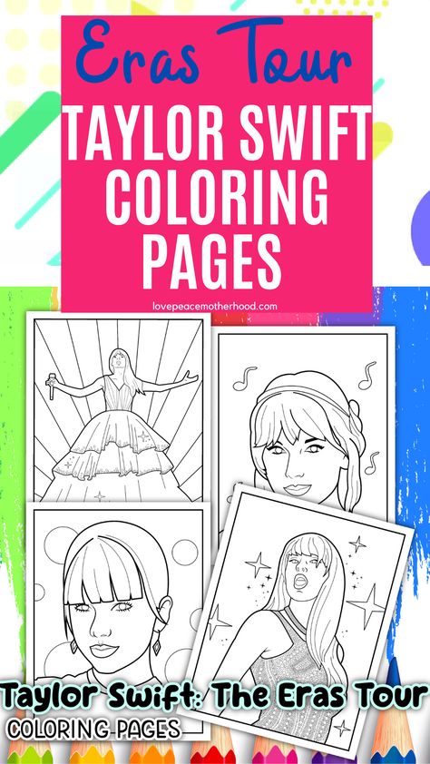 As one of the most successful pop stars of her generation, Taylor Swift has captivated audiences with her powerful lyrics and ever-evolving style, making her an inspiring subject for coloring pages and creative projects!   Taylor Swift Coloring Pages 7 pages |  Instant Download The Eras Tour | Taylor Swift Birthday Party |  Unofficial Swift Printable Activity  Included in this resource: -7 Taylor Swift Inspired Coloring Pages -8.5" x 11" US Letter Size PDF File Taylor Swift Crafts For Kids, Taylor Swift Coloring Pages, Powerful Lyrics, Learning Games For Toddlers, Motherhood Advice, Library Crafts, Eras Tour Taylor Swift, Eras Tour Taylor, Taylor Swift Birthday