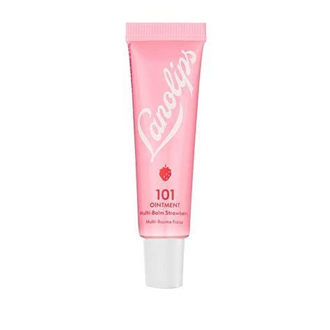 Lanolips 101 Ointment Multipurpose Superbalm Strawberry - Natural Lanolin Moisturizer - Restore + Repair Cracked Lips, Cuticles, Elbows + Dry Skin - Fragrance-Free, Clean, Cruelty-Free (10g / 0.35oz) Lip Ointment, Lanolin Lip Balm, Very Dry Lips, Dry Cracked Lips, Extremely Dry Skin, Healthy Lips, Best Lip Balm, Skin Patches, Cracked Lips