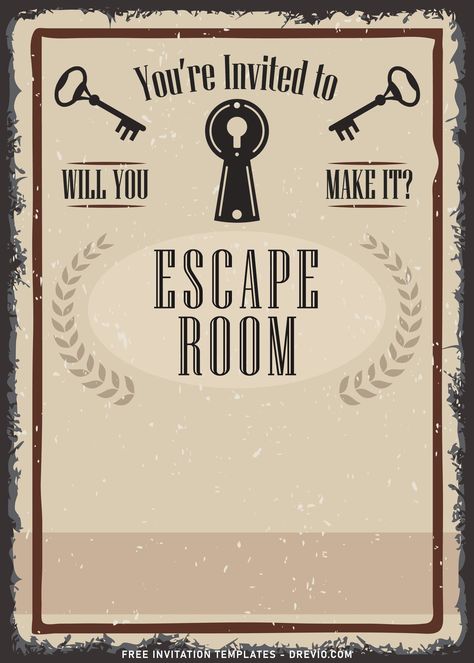 Download 8+ Fun Riddles Escape Room Birthday Invitation Templates How to Throw an Escape Room Birthday Party at Home           A DIY escape room party is a great way to celebrate without having to worry about the gender b... Escape Room Birthday Party, Escape Room Themes, Escape Room Party, Colorful Dinner, Room Diys, Fun Riddles, Diy Escape Room, Reunion Invitations, Diy Birthday Invitations