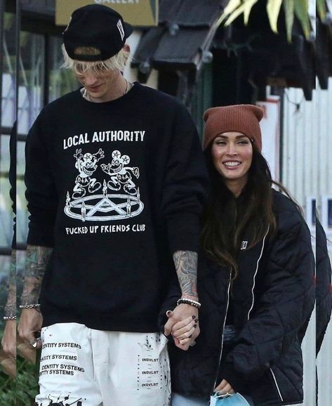 Megan Fox And Mgk, Let's Talk About Love, Power Couples, Rockstar Girlfriend, Colson Baker, Famous Couples, Happy Together, Power Couple, Megan Fox