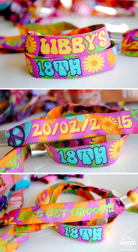 woven party event wristbands Lollapalooza Party Theme, Cochella Party Theme Decor, Coachella Party Ideas Decor, Coachella Theme Party Decoration, Coachella Inspired Party, Coachella Party Theme, Festival Garden Party, Coachella Birthday, Coachella Theme Party