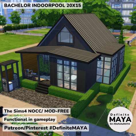 NOCC/ Mod-Free/Need Packs **Functional in gameplay. ***Download from EA gallery #DefiniteMAYA *** Support me on Patreon *** The Sims 4, Indoor Pool, The Sims, Sims 4, Pool