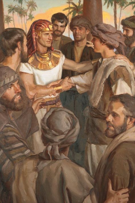 Come Follow Me Joseph of Egypt greeting his brothers Bible Joseph, Joseph And His Brothers, Joseph Bible, Joseph In Egypt, Biblical Artwork, All Things Work Together, Bible Images, Bible Illustrations, Bible History