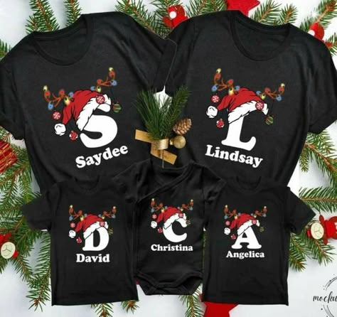 Family Shirt Design, Kids Birthday Shirts, Gap Hoodie, Christmas T Shirt Design, Christmas Pjs, Christmas Custom, Family Christmas Shirts, Cricut Craft Room, Holiday Wardrobe