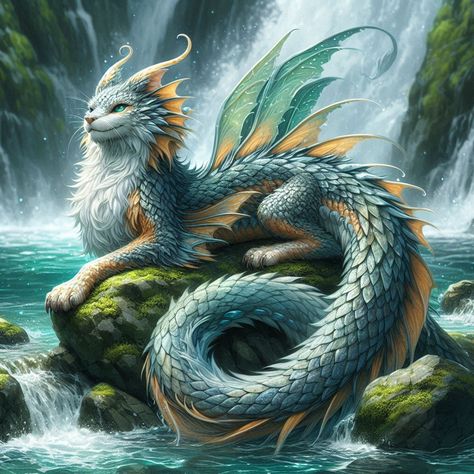 Aquatic Creatures Fantasy Art, Dnd Mermaid, Fantasy Water Creatures, Sky Creatures, Water Creatures, Fantasy Animals Magical Creatures, Elemental Animals Fantasy Art, Mythical Water Creatures, Water Animals Fantasy Art