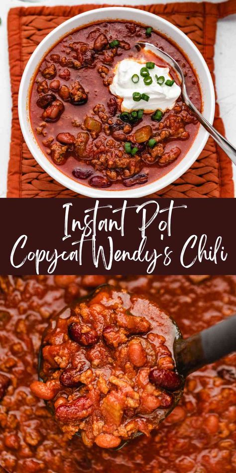 Instant Pot Wendys Chili Recipe, Chili Recipe Pressure Cooker Easy, Wendy's Chili Recipe Copycat Instant Pot, Wendy’s Copycat Chili Instant Pot, Wendys Chili Recipe Instapot, Wendy’s Chili Instant Pot, Wendys Chilli Recipes, Pressure Cooker Chili Recipes, Wendys Chili Recipe Easy