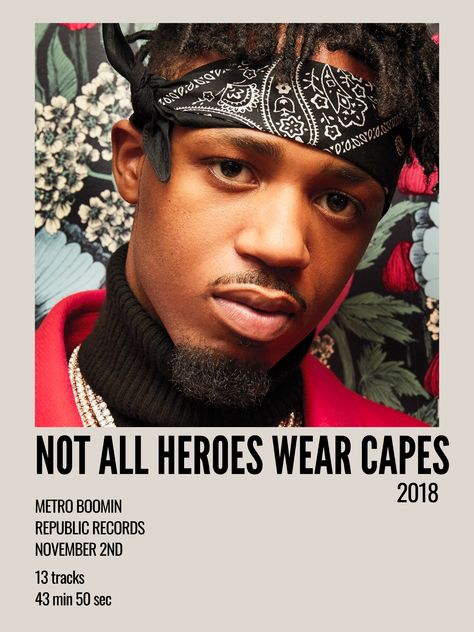 minimal aesthetic polaroid album poster for not all heroes wear capes by metro boomin Minimal Aesthetic, All Hero, How To Wear