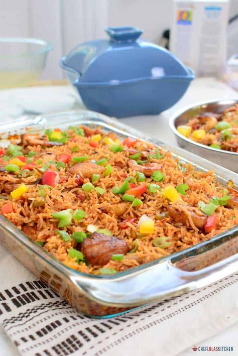 Oven-Baked Seafood Jambalaya - Chef Lola's Kitchen Baked Jambalaya, Seafood Jambalaya, Coconut Fried Rice, Jambalaya Pasta, Seafood Rice, Seafood Bake, Mushroom Rice, Jambalaya Recipe, Seafood Seasoning