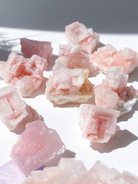 Pink Halite Specimens - House of Formlab Pink Halite, Baby Witch, Minerals And Gemstones, Magical Creatures, Tarot Decks, Decks, Incense, Shop House, Gemstones