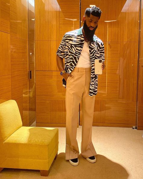 Men Animal Print Outfit, Animal Print Mens Fashion, Urban Street Wear Mens Outfit, Animal Print Men Outfit, Men’s Party Outfit, Trendy Outfits Men, Allen Onyia, Athlete Fits, Stylish Men Wear