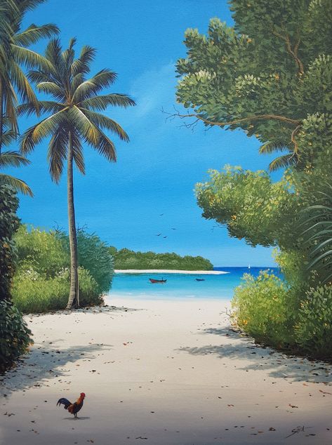 Maldives Painting, Maldives, Art Painting, Water, Art