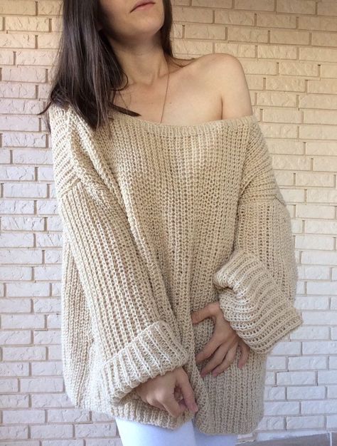 Oversized knitted jumper