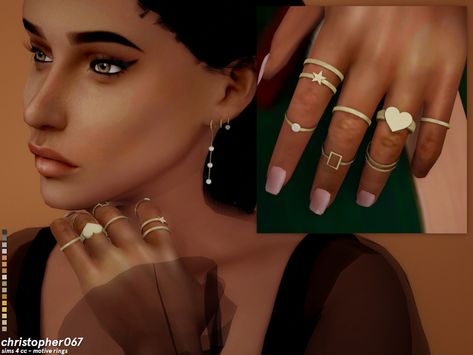 Sims 4 Ring Set Cc, Sims 4 Cc Jewelry Rings, Sims 4 Female Jewelry, Sims 4 Jewellery Cc, Sims 4 Rings Cc, Sims 4 Rings, Sims 4 Jewelry, Ts4 Accessories, Female Rings