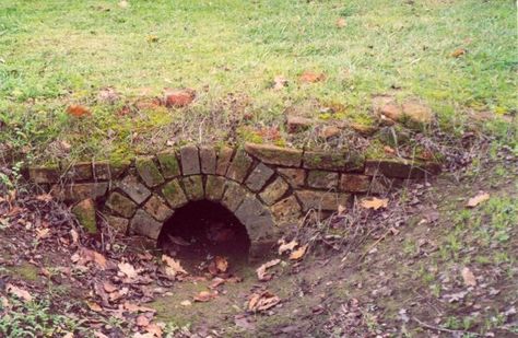 Brick Culvert Design | Driveway | Pinterest | For the, The o'jays ... Brick Culvert Driveway, Stone Culvert, Ditch Landscaping, Ditch Ideas, Driveway Drainage, Driveway Culvert, Driveway Entrance Landscaping, Drainage Ditch, Yard Drainage