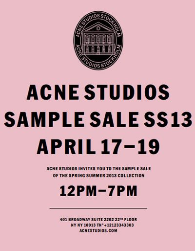 It's an Acne Studios Sample Sale! - OPENING CEREMONY Sample Sale Poster, Studio Candle, Layout Editorial, Typography Magazine, Lookbook Design, Acne Studio, Type Inspiration, Graphics Layout, Simple Poster