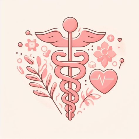 Kawaii Medical Aesthetic, Medicine Pink Aesthetic, Health Logo Aesthetic, Pediatric Medical Assistant, Pink Nurse Aesthetic, Pink Medicine, Medicine Stickers, Free Alphabet Chart, Nursing Wallpaper