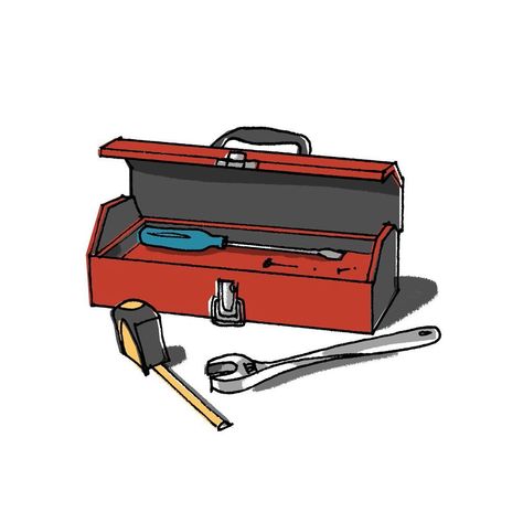 Kara Fellows | Boulder, CO on Instagram: “Tools of the trade. Another for @bemightily agency. . . . #illustration #toolbox #homerepair #louisvilleky #NDHC” Tool Box Illustration, Toolbox Drawing, Tool Box Drawing, Toolbox Illustration, Animation In Photoshop, Agency Illustration, Packaging Illustration, Pink Tools, Metal Tool Box