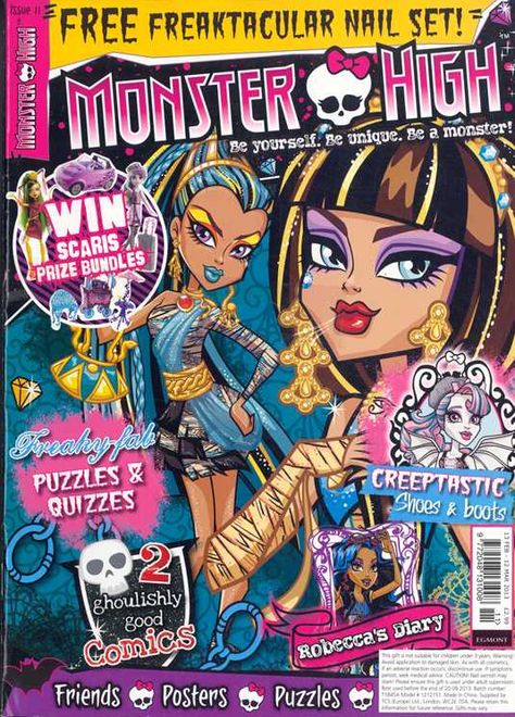 Monster High Magazine, Nefera De Nile, Arte Monster High, Y2k Posters, Monster High Pictures, Friends Poster, Catty Noir, Personajes Monster High, Vintage Poster Design