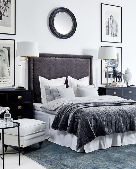 Newport Home Interiors on Instagram: “Skapa en sovrumsdröm med möbler, textilier och detaljer från oss🖤 Kika in och inspireras i vår webbshop! Psst, tipsar även om att du just…” Hotel Inspired Bedroom, Hotel Style Bedroom, Condo Bedroom, Dream Bedroom Inspiration, Upscale Furniture, Warm Bedroom, Sleeping Room, Timeless Furniture, Bed Bedroom