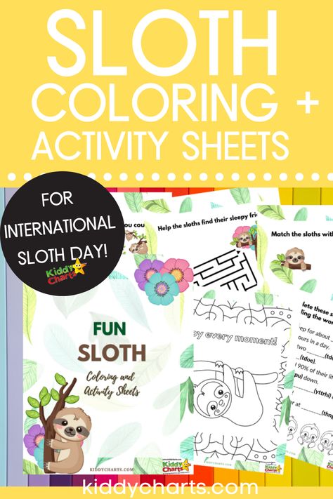 In our 31 days of activities event, we now have Mommy Snippets sharing an article with us all including some rather amazing sloth coloring and activity sheets. She is declaring that today, or whenever you use these sheets, will be Sloth Day! So why don't you click through and have some fun with these sheets or Pin them for later to so you can come back to them and have your own Sloth Day with these fun free printables for kids! Slowly Slowly Said The Sloth Activities, Sloth Activities, Green Folder, Tumblr Coloring Pages, Slowly Slowly, Free Printables For Kids, Fnaf Coloring Pages, Paw Patrol Coloring, Paw Patrol Coloring Pages